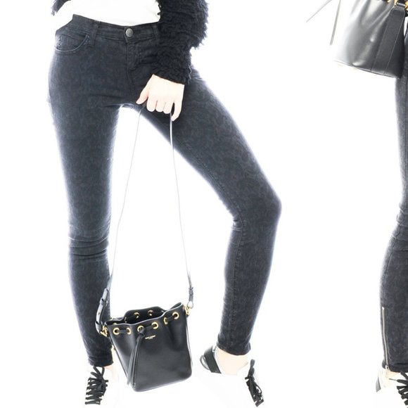 NWT CURRENT/ELLIOTT Wash Black Zip Ankle Skinny Jean Pants Made in USA MSRP $218 - Picture 3 of 16